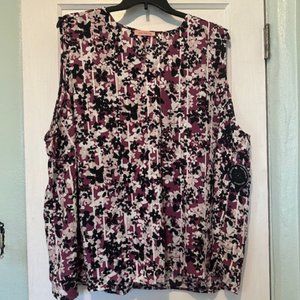 Sleeveless floral blouse